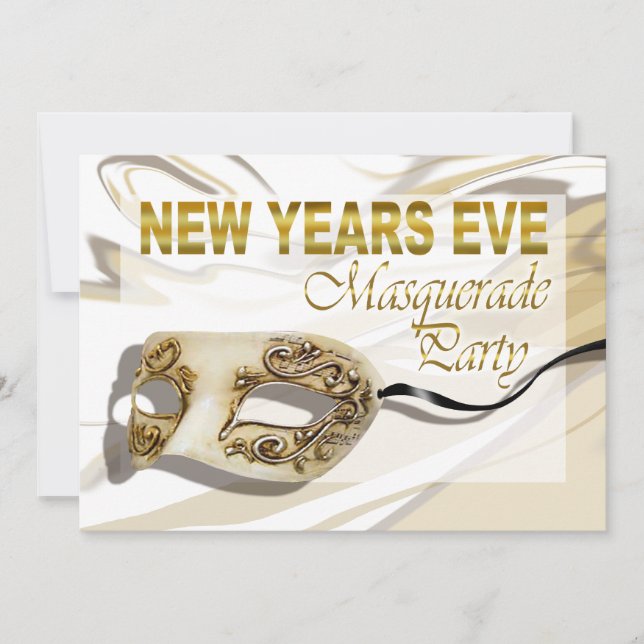New Years Eve Masquerade Party Invitation (Front)