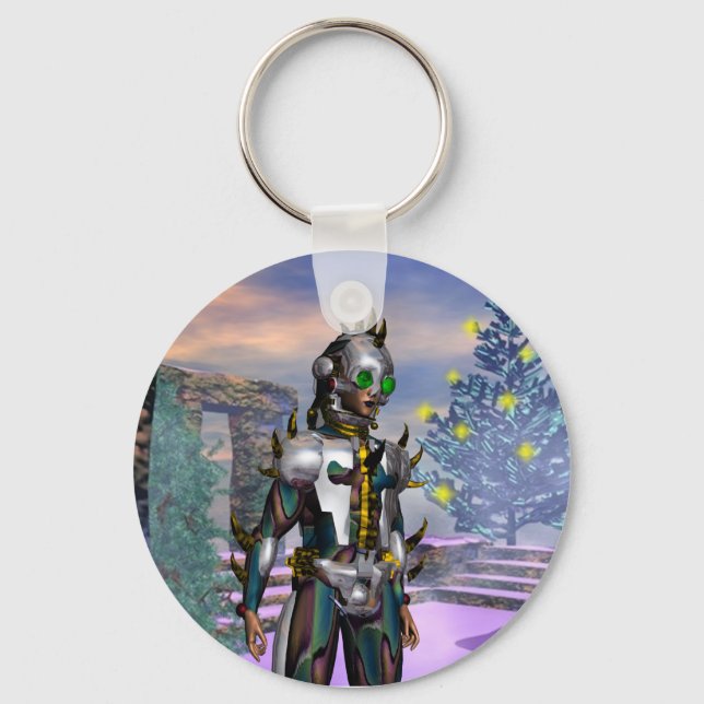 NEW YEAR'S EVE OF A CYBORG KEY RING (Front)