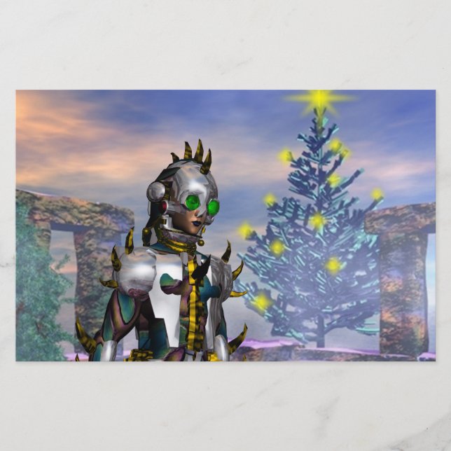 NEW YEAR'S EVE OF A CYBORG STATIONERY (Front)