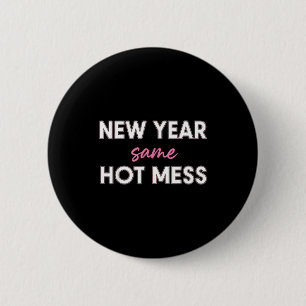 New Years Eve Outfits Women, Funny New Year Same M 6 Cm Round Badge