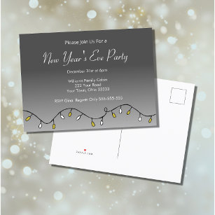 New Year's Eve Party 2023 Festive  Invitation Postcard