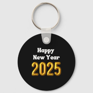 New Years Eve Party Balloons Gold Celebrate Nye Key Ring