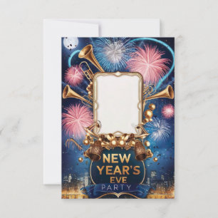 New Year's Eve Party Blank Invitation Card