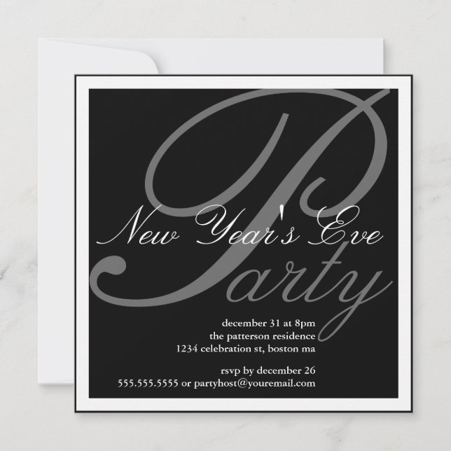 New Year's Eve Party Celebration Invitation (Front)