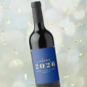 New Years Eve Party Food and Beverage Label Set