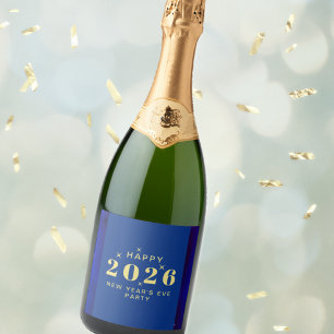 New Years Eve Party Food and Beverage Label Set