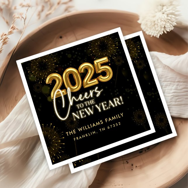 New Year's Eve Party Gold Glitter Napkin (Creator Uploaded)
