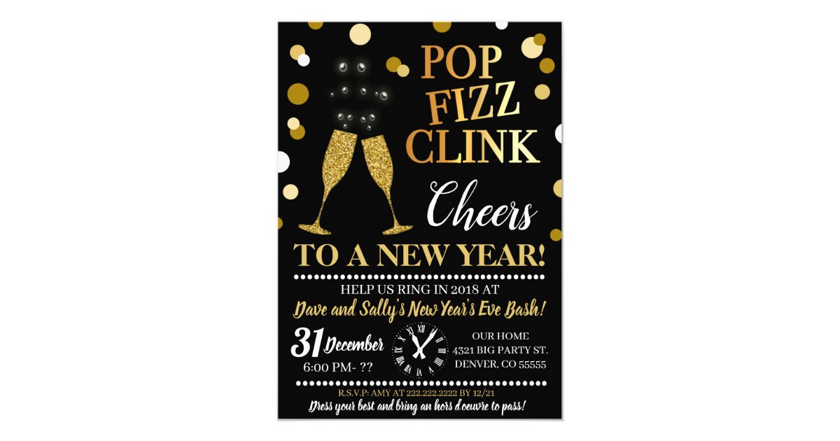 New Years Eve Party Invitation | Zazzle.co.nz