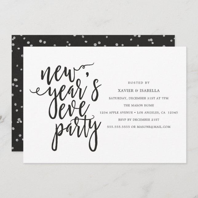 New Year's Eve Party Invitation (Front/Back)