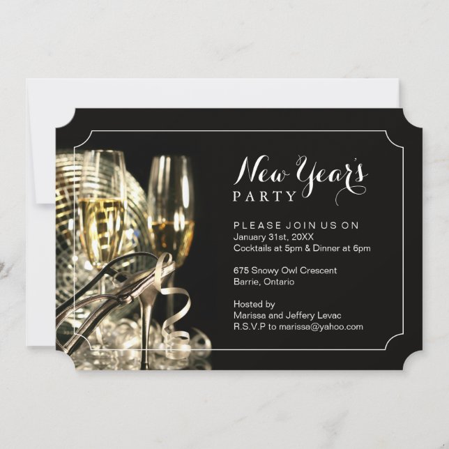 New Years Eve Party Invitation (Front)