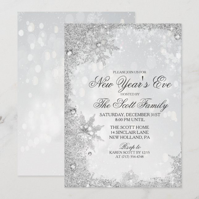 New Year's Eve Party Invitation (Front/Back)