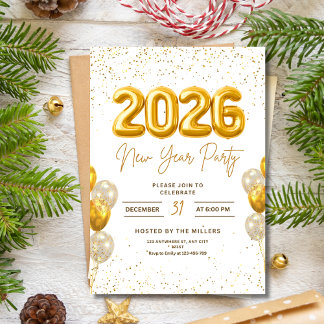 New Year's Eve Party Invitation, 2026 New Year's Invitation
