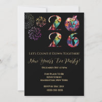 New Year's Eve Party Invitation-Colorful-