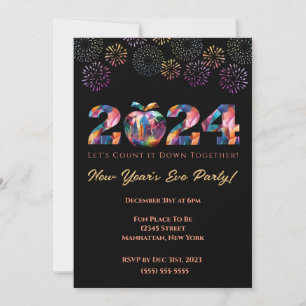 New Year's Eve Party Invitation-Colourful- Invitation