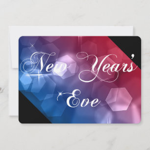 New Year's Eve Party Invitation Mix Colours Bokeh