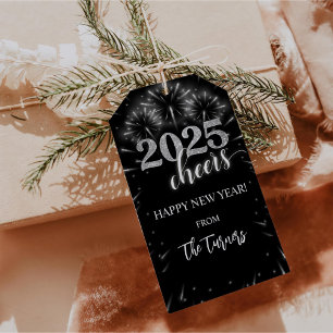 New Year's Eve Party Silver & Black Gift Tags