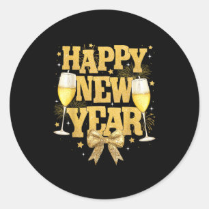 New Years Eve Party Supplies 2025 Happy New Year F Classic Round Sticker