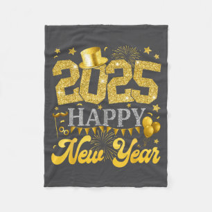 New Years Eve Party Supplies 2025 Happy New Year F Fleece Blanket