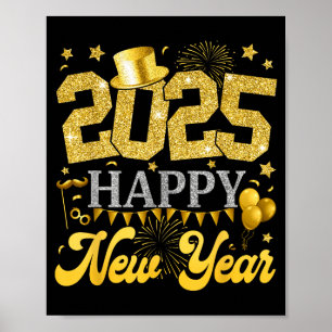 New Years Eve Party Supplies 2025 Happy New Year F Poster