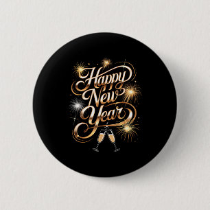 New Years Eve Party Supplies 2026 Happy New Year F 6 Cm Round Badge