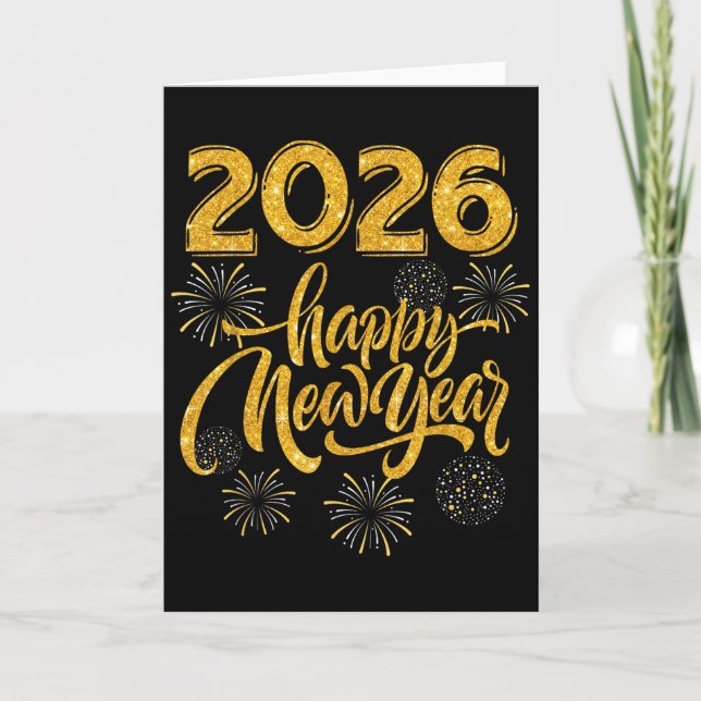 New Years Eve Party Supplies 2026 Happy New Year F Card (Front)