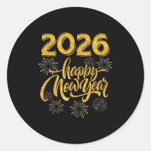 New Years Eve Party Supplies 2026 Happy New Year F Classic Round Sticker