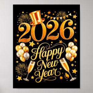 New Years Eve Party Supplies 2026 Happy New Year F Poster