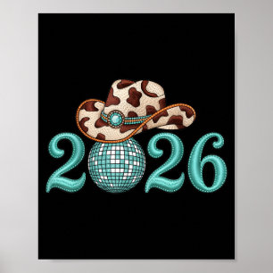 New Years Eve Party Supplies 2026 Western Nk Cowgi Poster