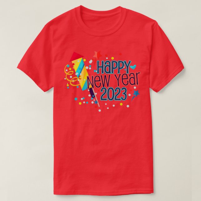 New Years Eve Party Supplies Kids NYE 2023 Happy N T-Shirt (Design Front)