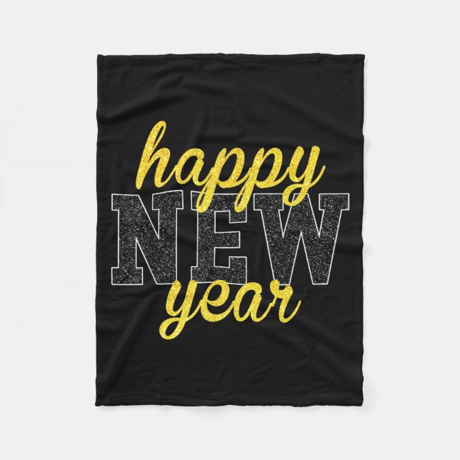 New Years Eve Party Supplies Nye Matching Happy Ne Fleece Blanket (Front)