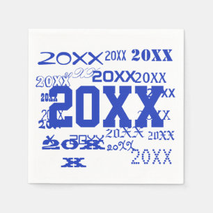 New Year's Eve Party Supplies Repeat Year Pattern Napkin