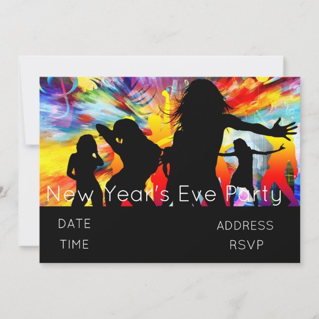 New Year's Eve party with disco Invitation (Front)