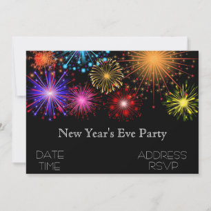 New Year's Eve party with fireworks Invitation