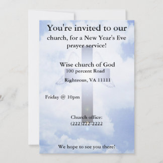 New Year's eve prayer Invitation