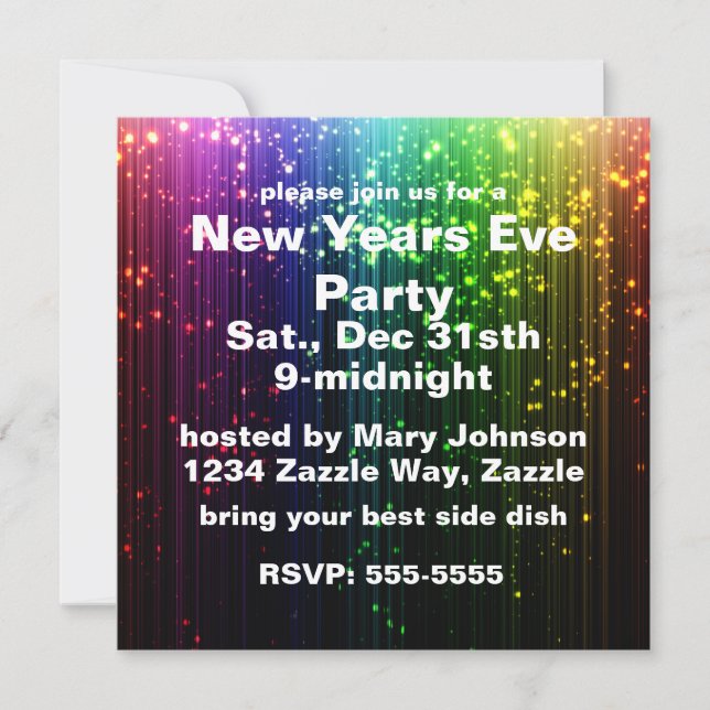 New Years Eve Sparkle Invitation (Front)
