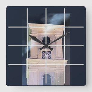New Year's Eve Square Wall Clock