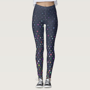 New Year's Eve Star Fireworks Leggings