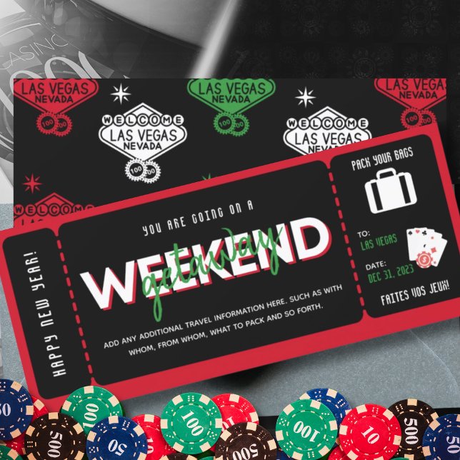New Year's Eve Vegas Getaway Gift Voucher Ticket (Creator Uploaded)