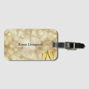 New Year's Eve with champagne glasses Luggage Tag