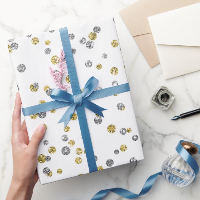 New Years Glitter Pattern  Wrapping Paper (Gifting)