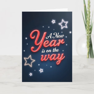 New Years Glowing Welcome Card