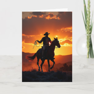 New Years Golden Horseman Card