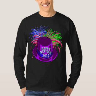 New Year's Hat And Fire Works Shirt