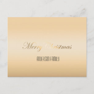 New Year's holidays golden elegant Postcard