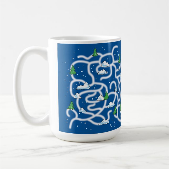 New Year's labyrinth, children's cartoon picture Coffee Mug (Left)