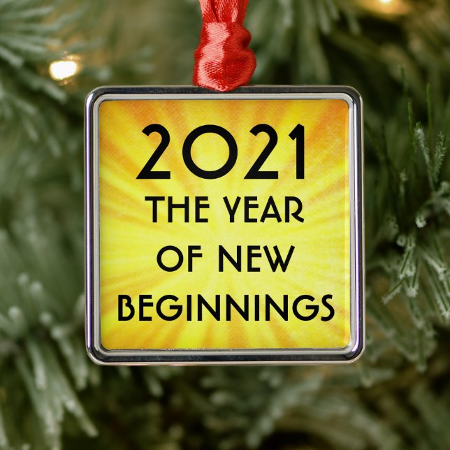 New Years New Beginnings 2021 Metal Tree Decoration (Tree)