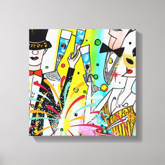 New Year's Party Canvas Print (Front)
