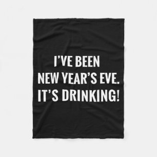 New Year's Party Gift Funny Drinking Tipsy Celebra Fleece Blanket