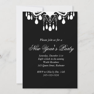 New Year's Party Grand Ballroom (black) Invitation