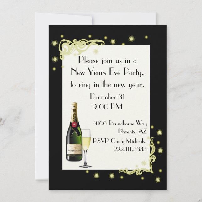 New Years Party Invitation (Front)